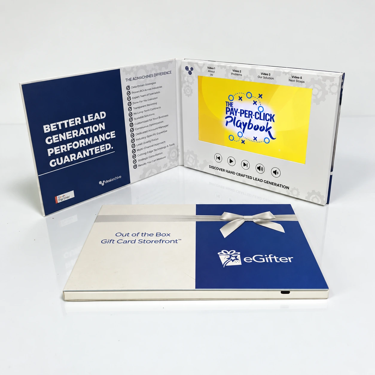 Video brochure — 蓝白视频宣传卡