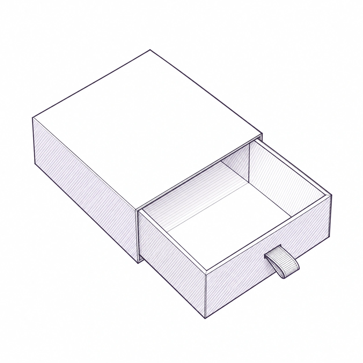 Structural sketch of ribbon drawer