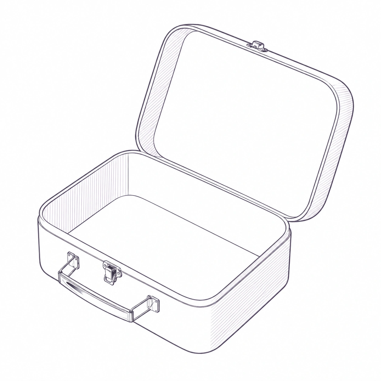 Structural sketch of suitcase gift box
