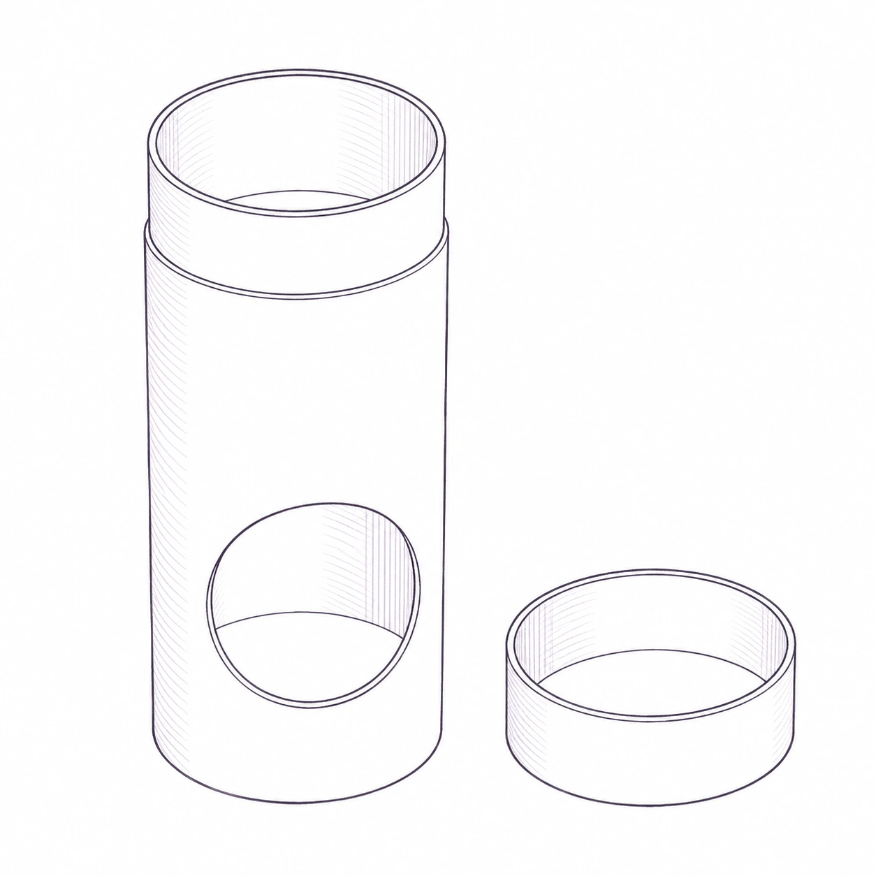 Structural sketch of window paper tube